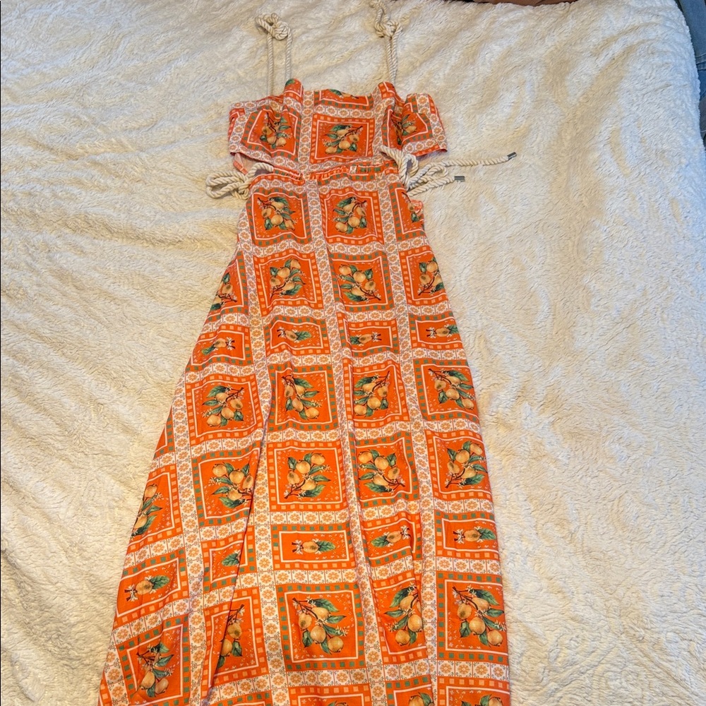 Orange Patterned Sundress